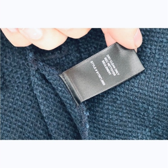 Rebecca Taylor navy blue tweed boucle peplum zip up  blazer - Picture 5 of 8